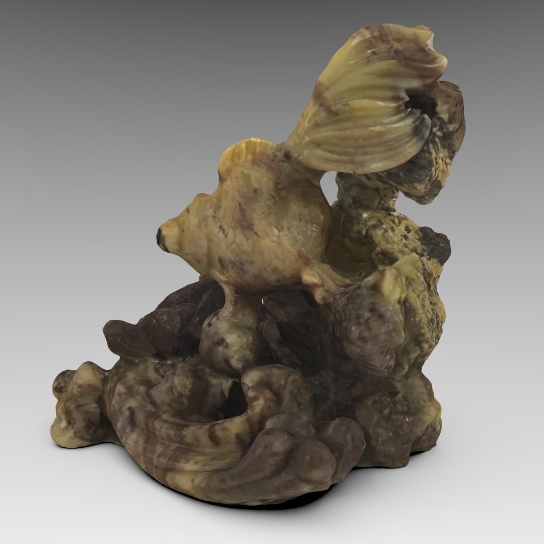 Scan Chinese Fish Statue 3d Model