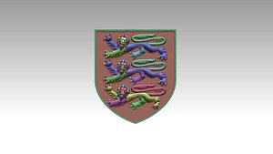 Coat of Arms of England 3D