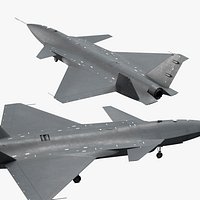 Stealth Unmanned Fighter Jet Black