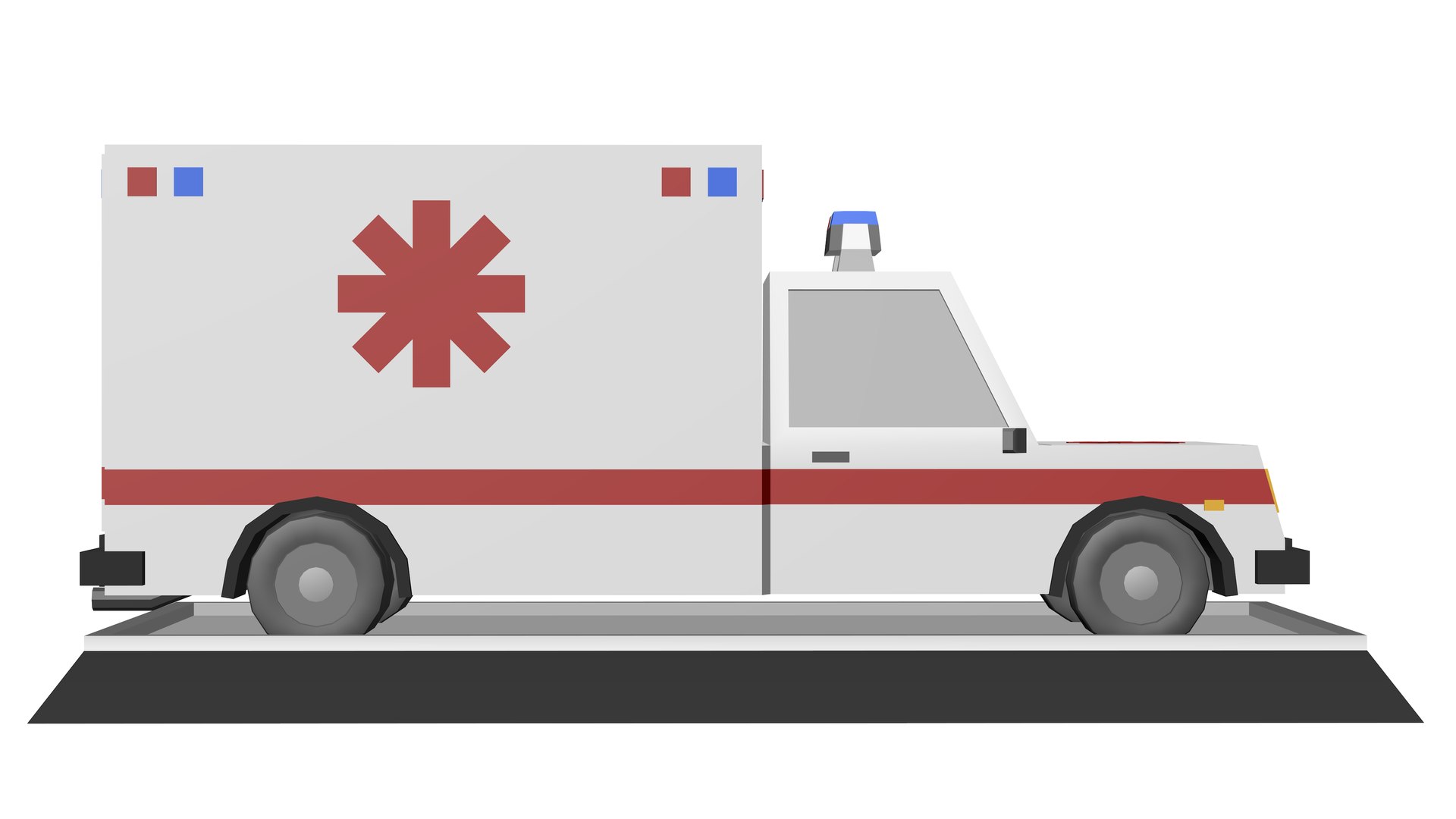 Ambulance Low Poly Car Model - Turbosquid 1906851