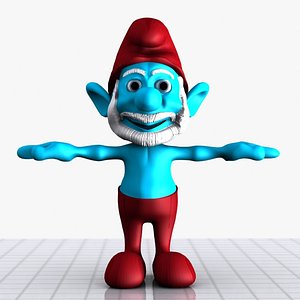 3d papa smurf model