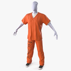 Orange Prison Uniform 3D model
