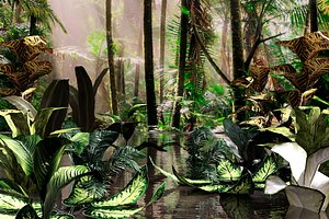 Set of plant tropic 2 3D model