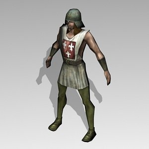 3d model bowman medieval