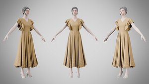 Dress 45 Burnished Teak 3D model