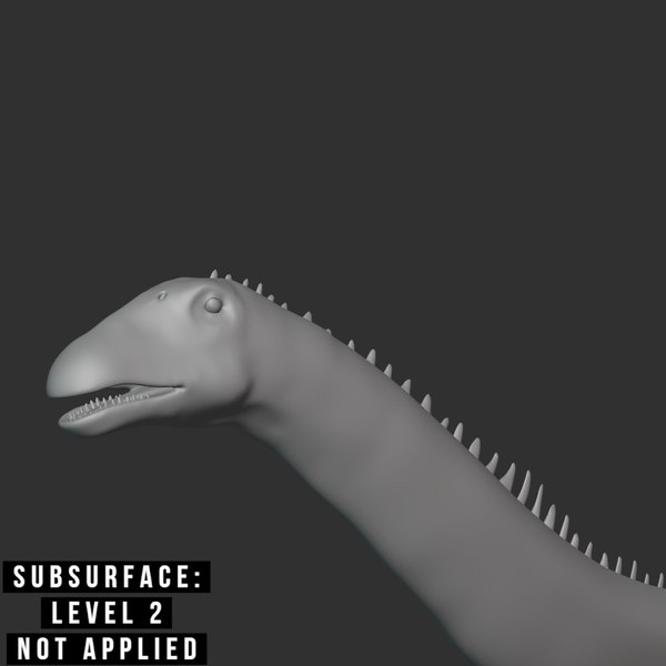 3D model Seismosaurus Basemesh Low Poly