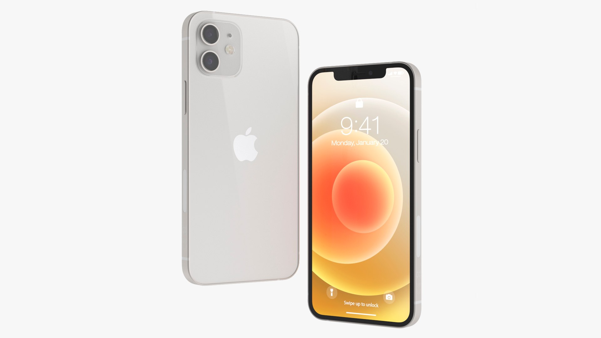 Apple iPhone 12 White 3D model preview