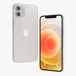 apple iphone 12 white 3D model