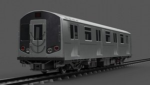 3D model newyork subway train Low-poly