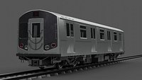 newyork subway train Low-poly