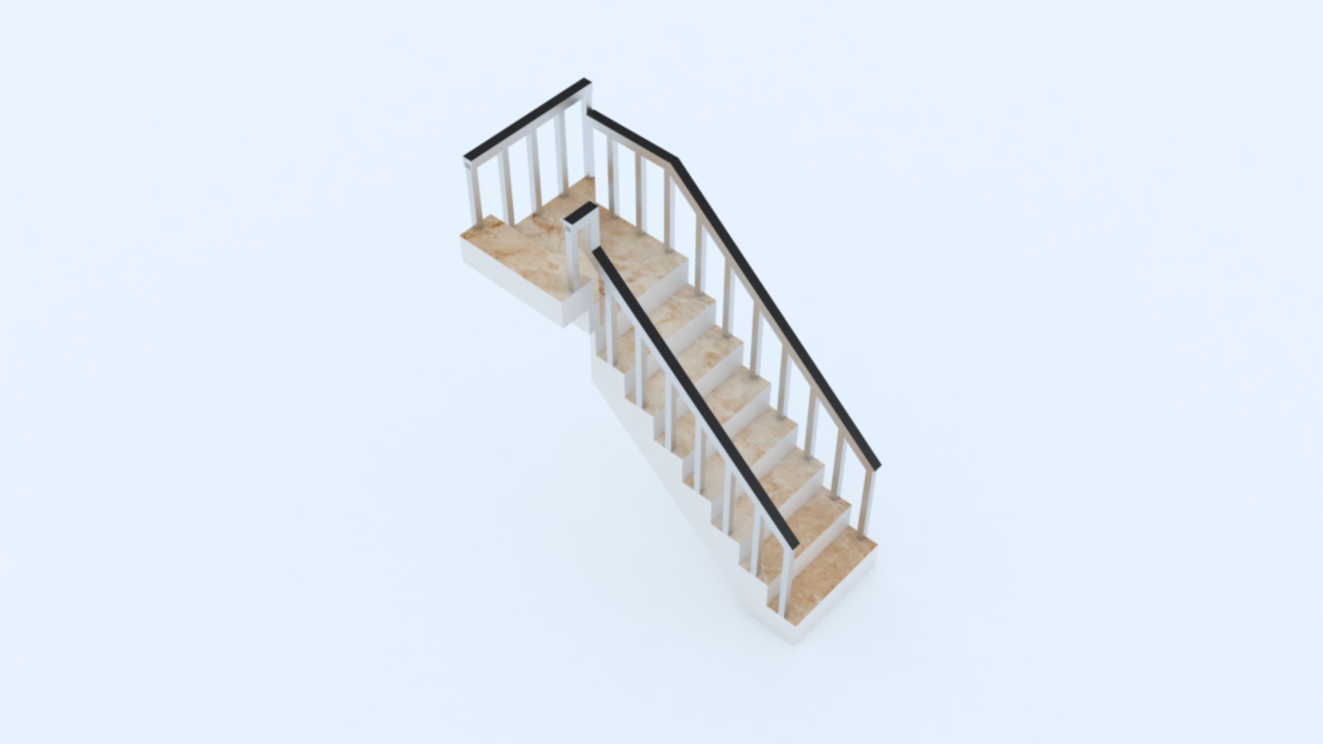 3D Stairs L Shape - TurboSquid 1934152