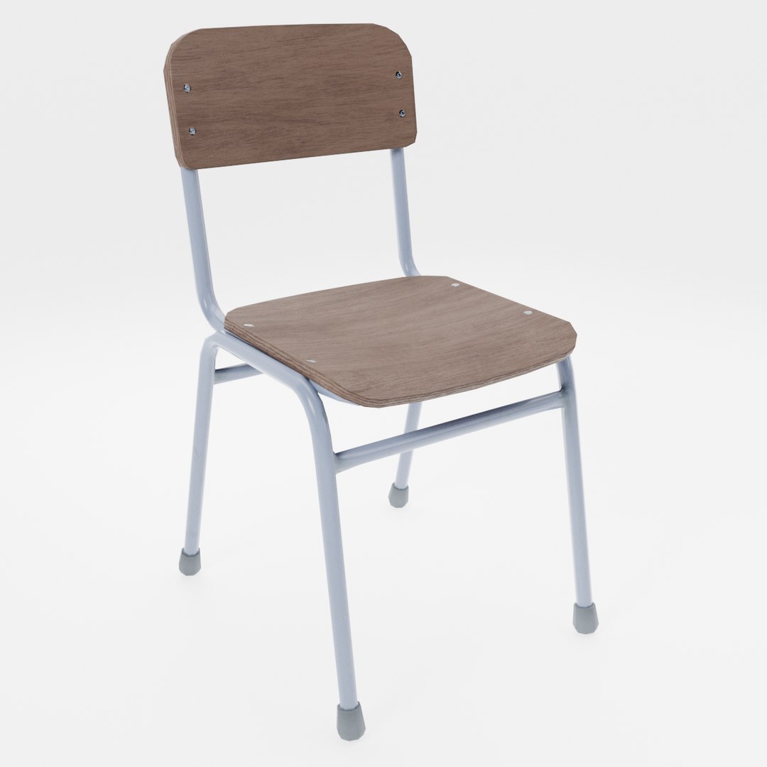 School Chair Model TurboSquid 1925847