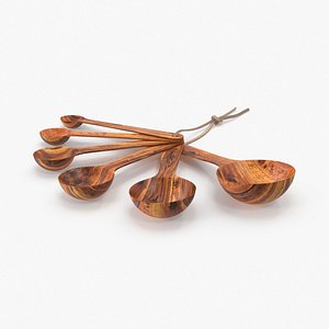 wooden-measuring-spoons 3d max