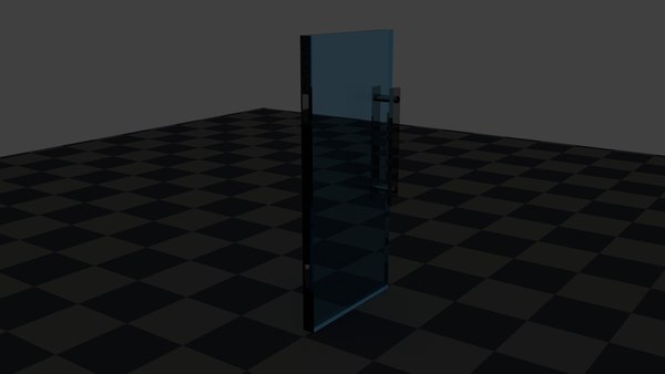 3d glass door model