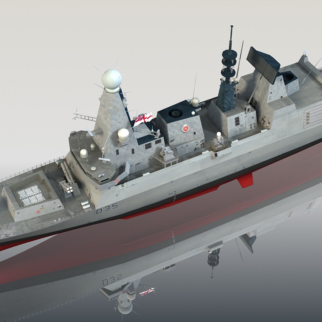 3d Model Hms Dragon D35 Type 45