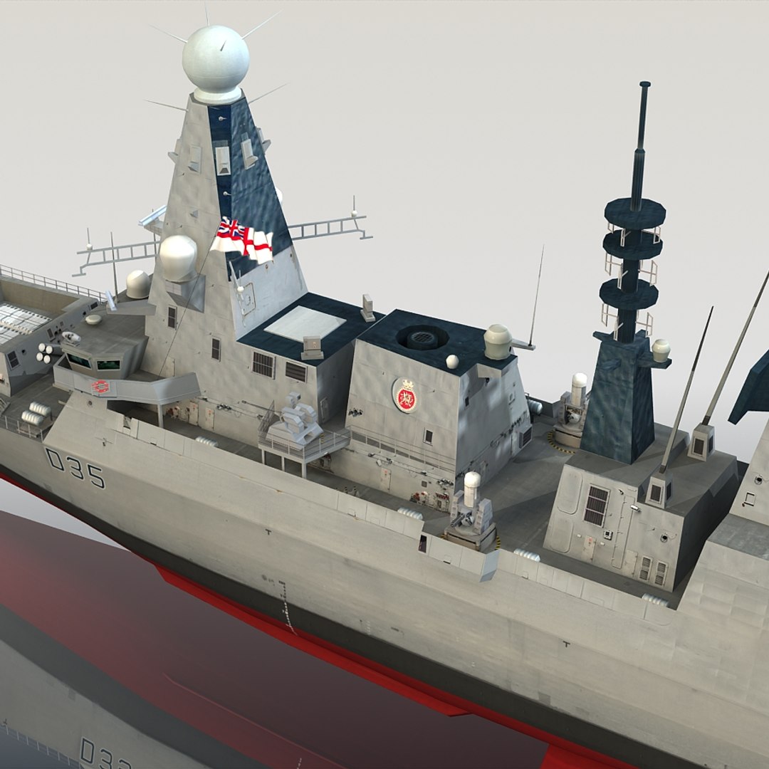3d Model Hms Dragon D35 Type 45