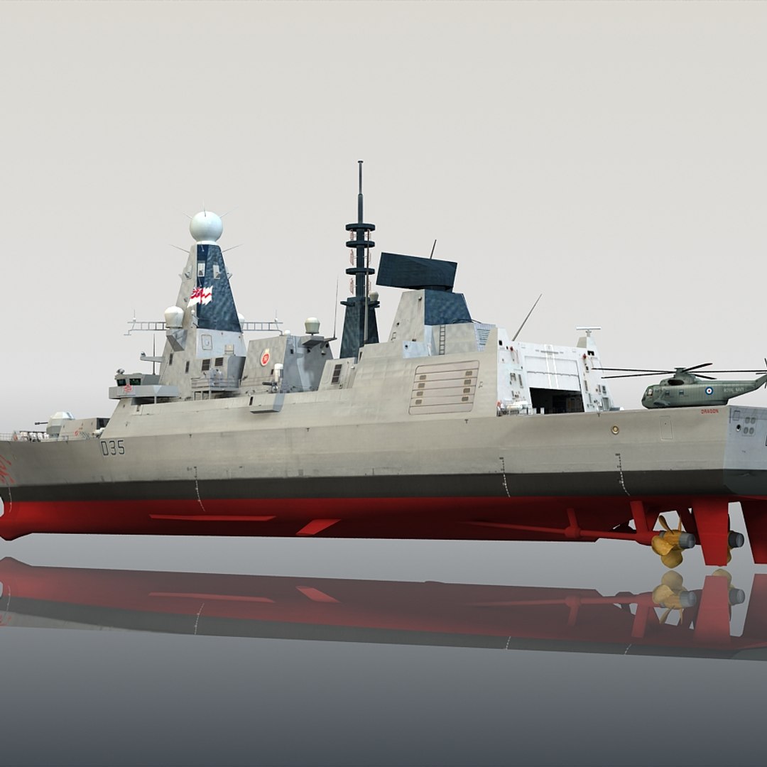 3d Model Hms Dragon D35 Type 45