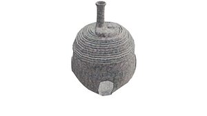 old medieval round stone house fantasy