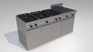 3D model Gas kitchen