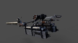 3D Maneuver Gear 3DMG Attack on Titan ODM Weapon 3D model