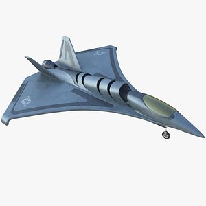 Sci-FI Futuristic Aircraft Fighter Concept
