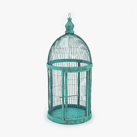 Old Bird Cage with Pole