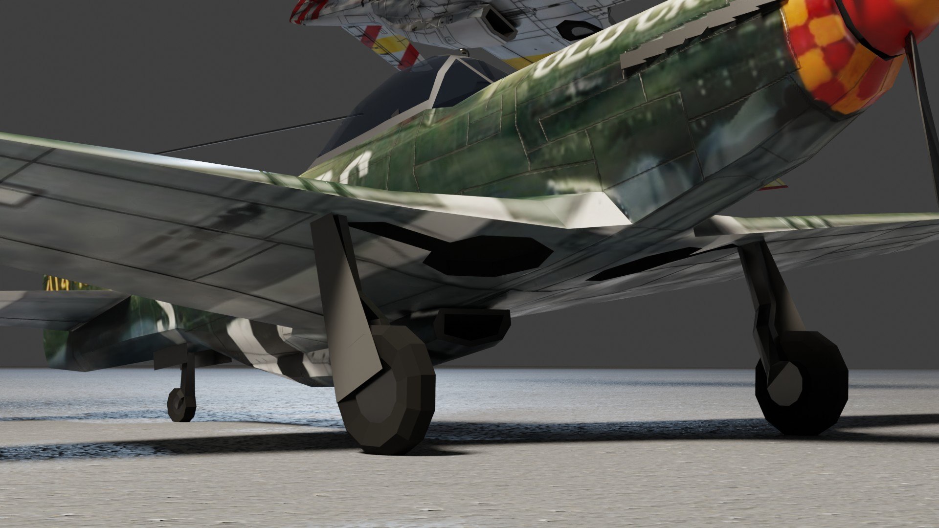 3D North American P-51D Mustang Lowpoly Fighter - TurboSquid 1880544