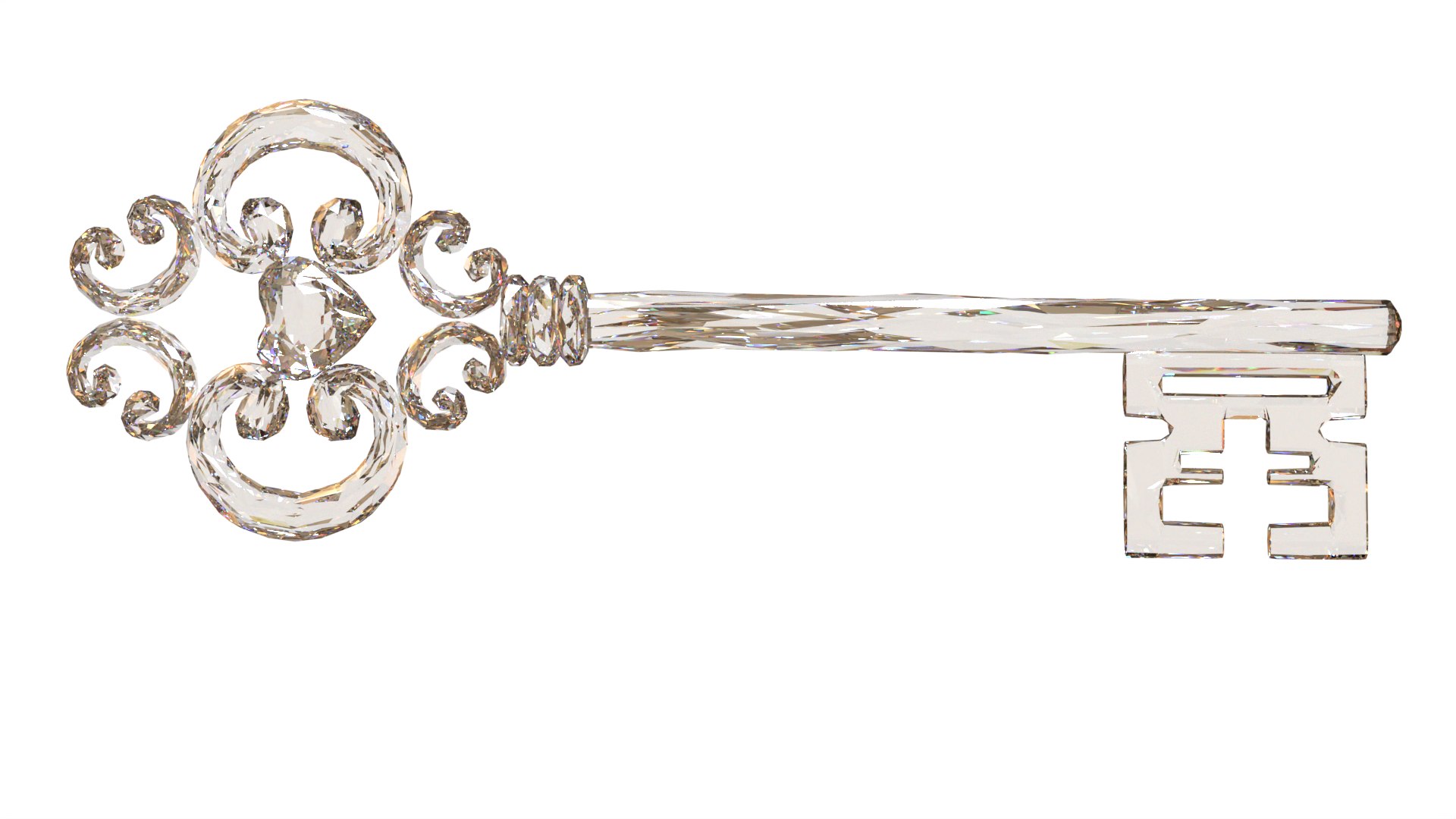 3D Model Magic Key Crystal - TurboSquid 2423440