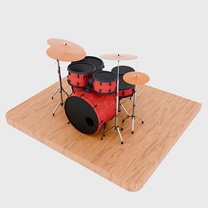 Drums and Cymbals 3D model