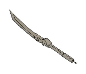 overwatch genji blackwatch knife 3D model