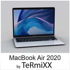 3D apple macbook 13 2020 model