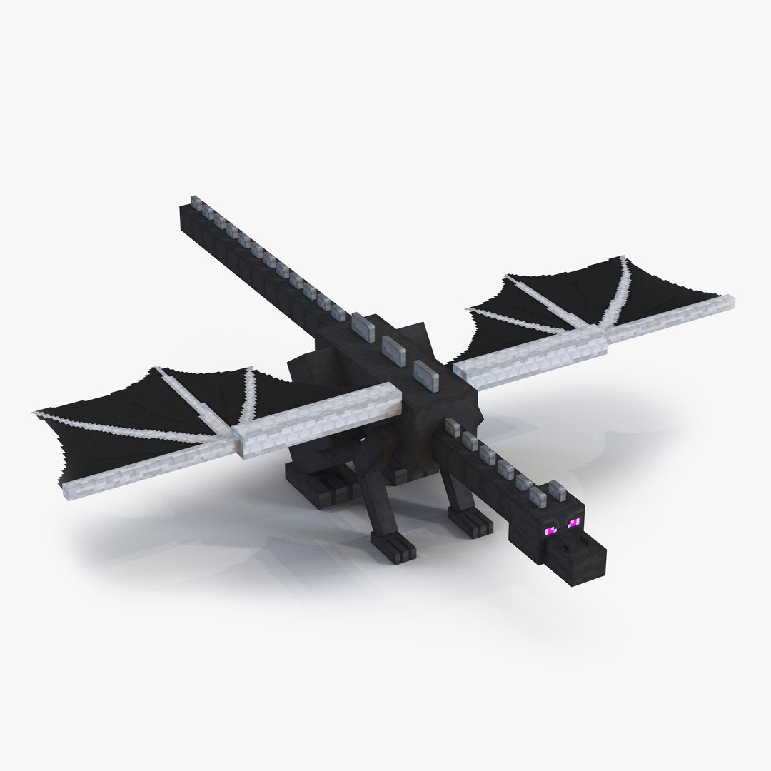 Minecraft Ender Dragon 3D model preview