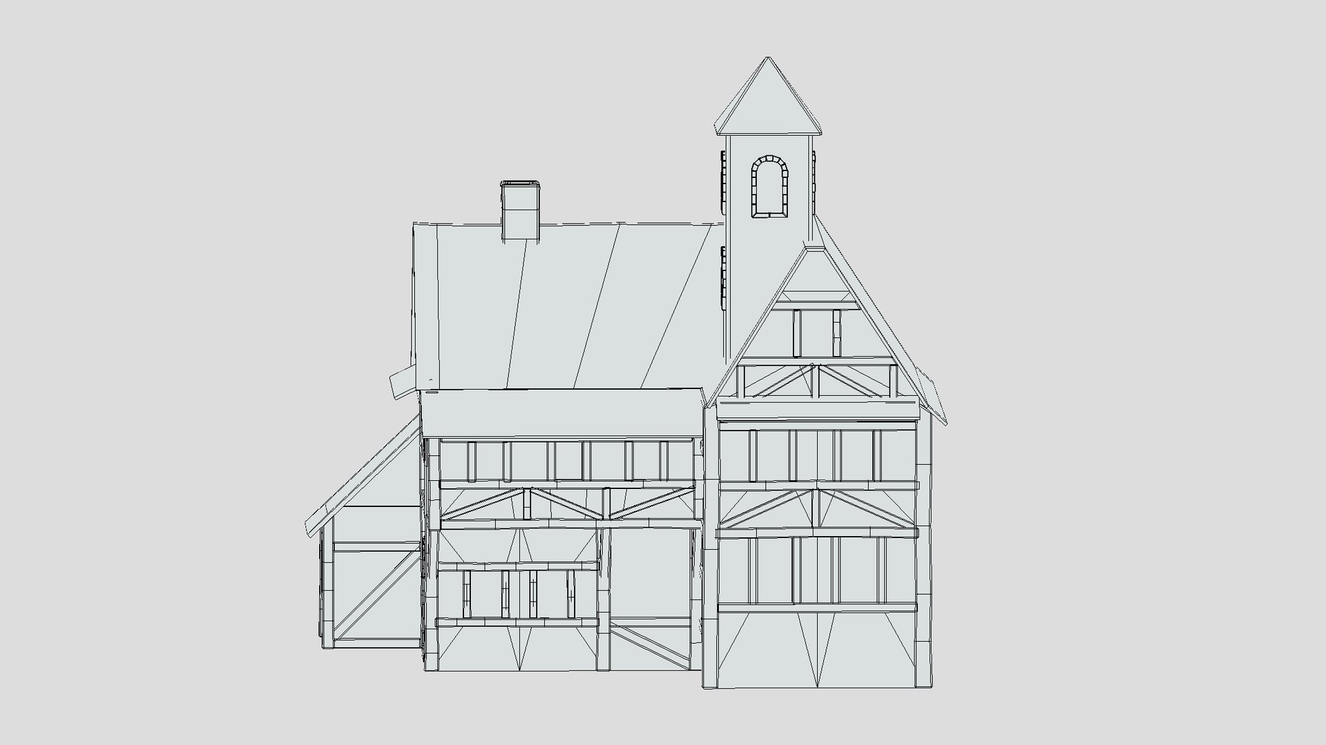 3D Model Medieval Building 04 Low Poly PBR Realistic - TurboSquid 1974252