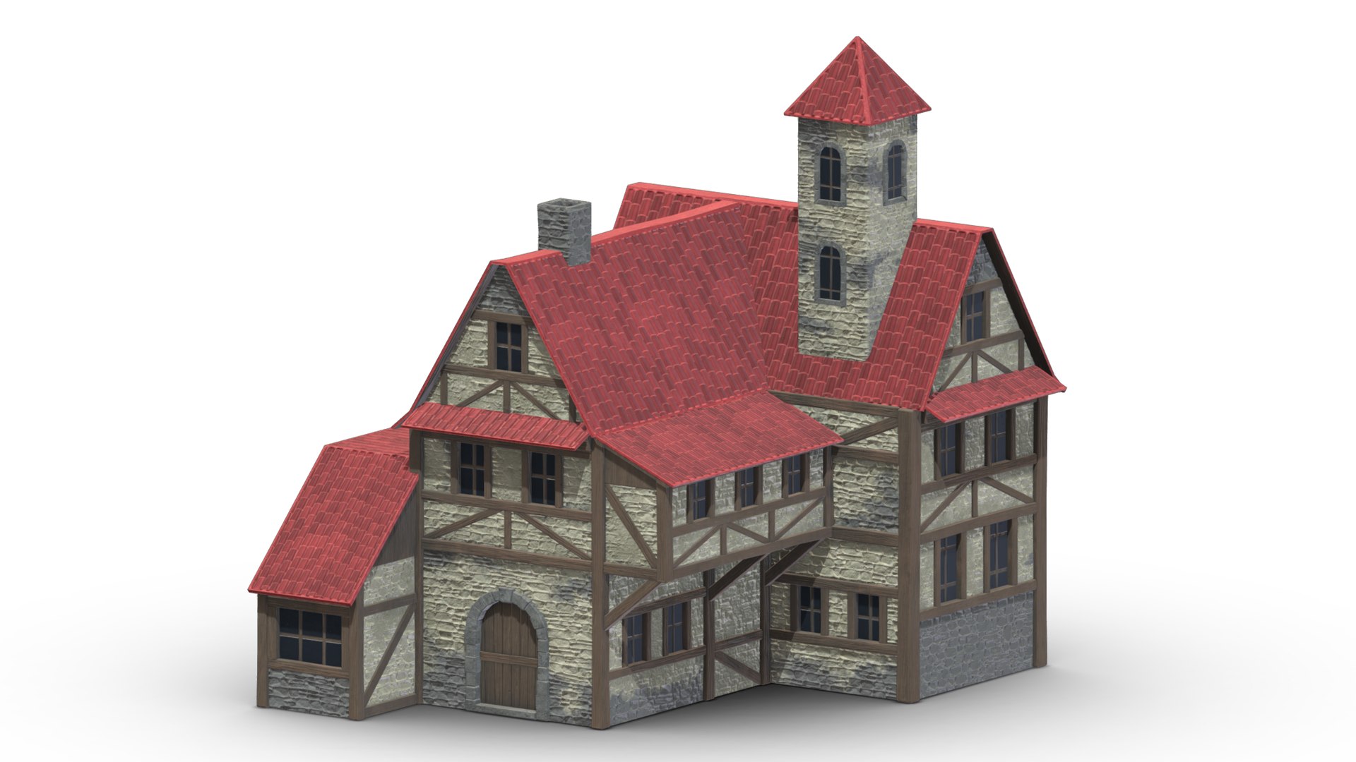 3D Model Medieval Building 04 Low Poly PBR Realistic - TurboSquid 1974252