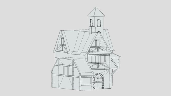3D модель Medieval Building 04 Low Poly PBR Realistic - TurboSquid 1974252