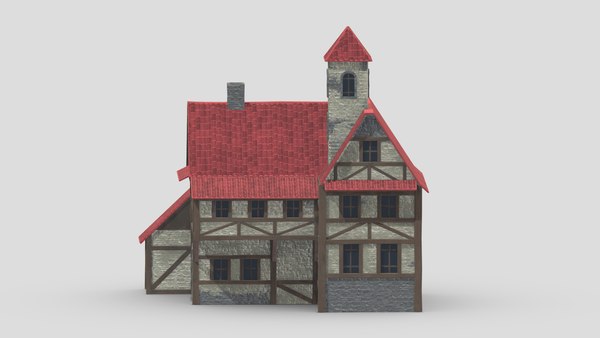 3D модель Medieval Building 04 Low Poly PBR Realistic - TurboSquid 1974252