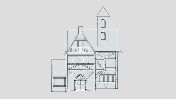 modelo 3d Edificio medieval 04 Low Poly PBR Realista - TurboSquid 1974252