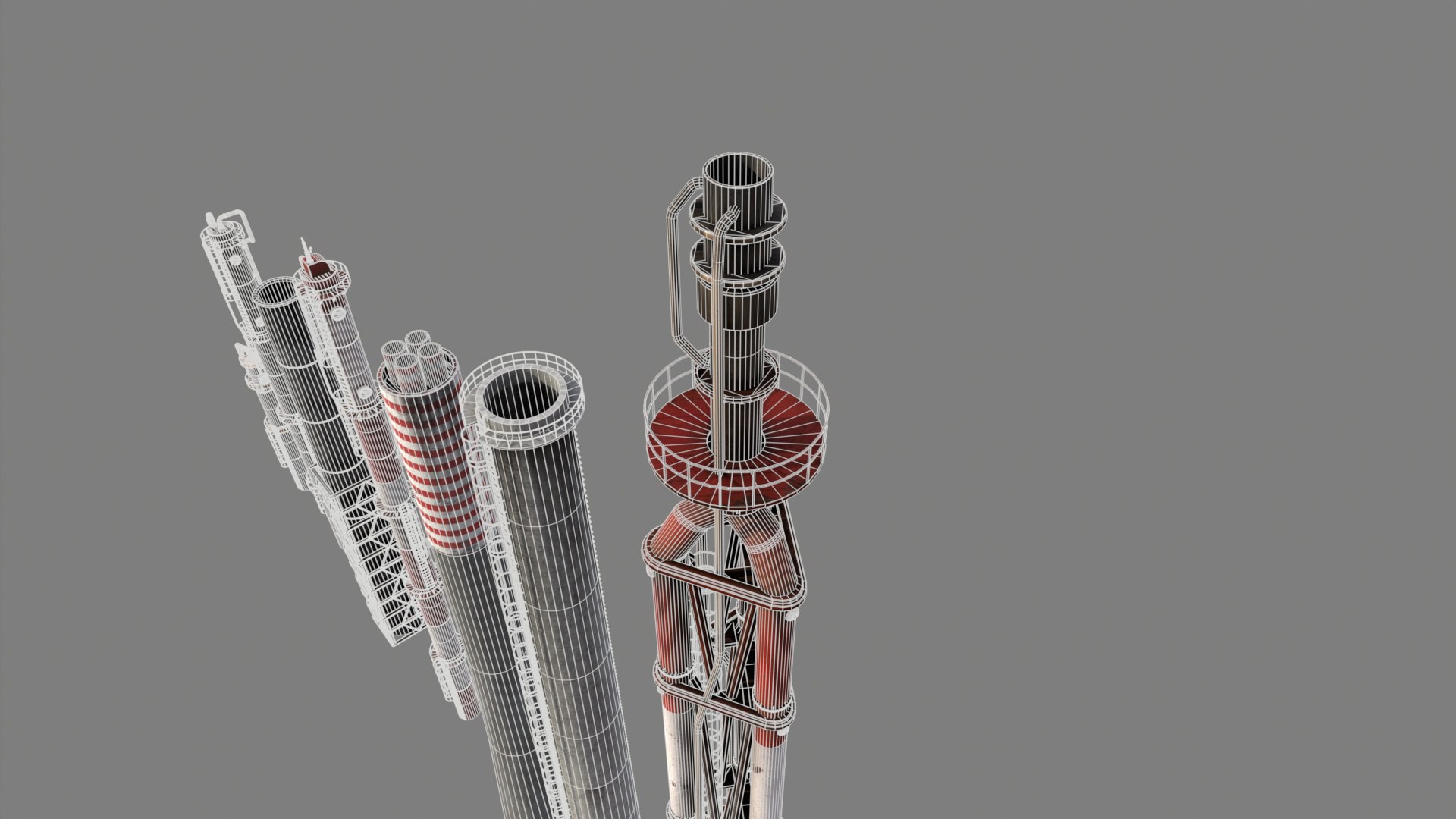 Industrial Chimney Pack 3D model https://p.turbosquid.com/ts-thumb/o5/6OUHAk/71/wire04/jpg/1748415538/1920x1080/fit_q87/ec29d83d6c23fd52905feabe01aa70fefabc797c/wire04.jpg