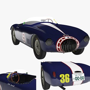 3D CarOsca Car Navy Blue