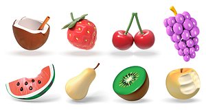 fruit 3D icon set