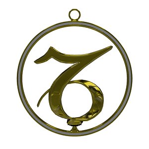 3d zodiac symbol capricornus model