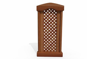 fantasy wooden window 3D model