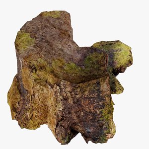 3D Tree Stump  low Poly Game Ready 3D Model