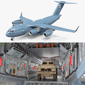 Oshkosh M ATV Loaded in Boeing C17 Globemaster III