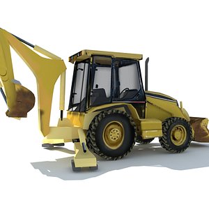 3d hoe tractor model