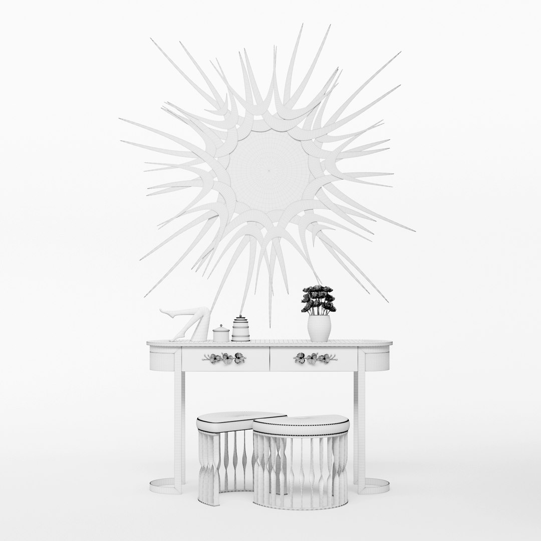 3D Koket Console Mirror Model TurboSquid 1584975