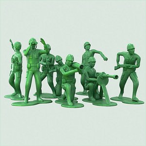 3d toy soldiers model
