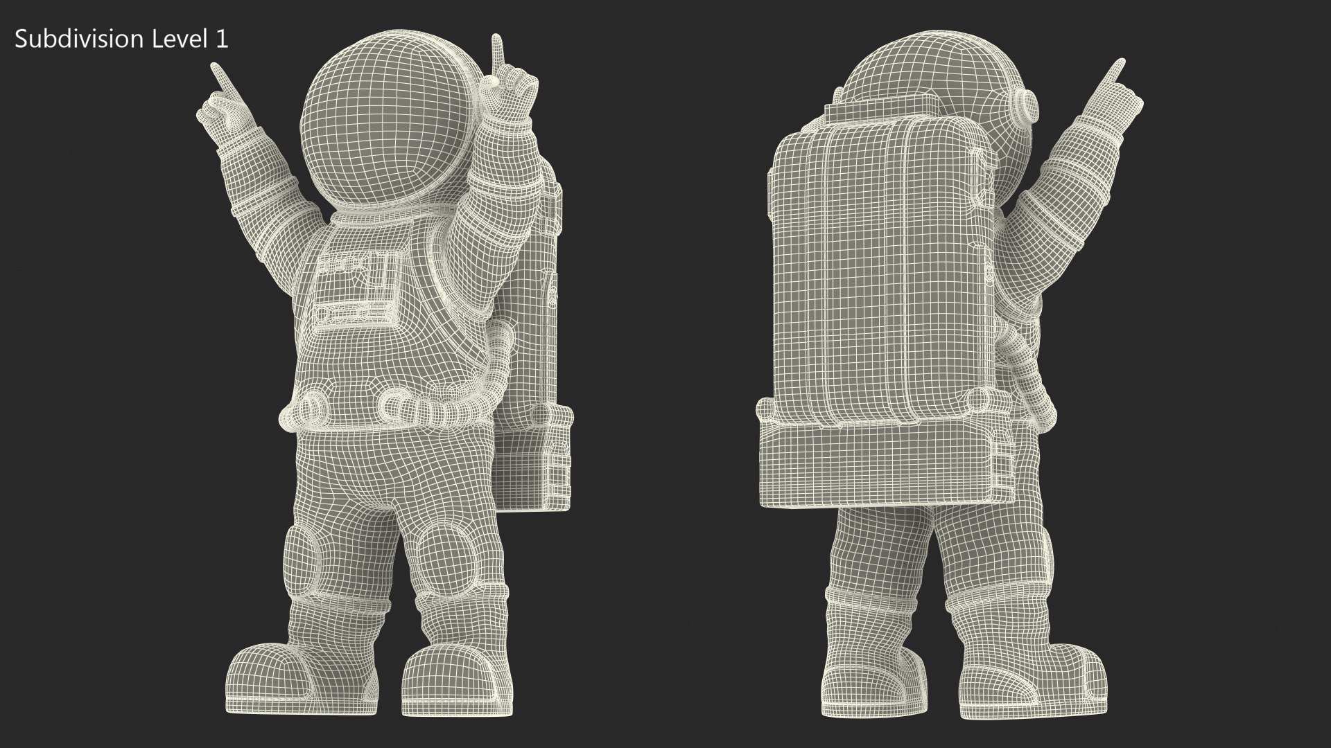 3D Astronaut Toy Character White Happy Pose model https://p.turbosquid.com/ts-thumb/o5/pgRM8Y/8k/astronauttoycharacterwhitehappyposec4dmodel015/jpg/1654315022/1920x1080/fit_q87/3cee660b1252380d517b6f5c523d9dd766c9f780/astronauttoycharacterwhitehappyposec4dmodel015.jpg