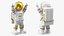 Astronaut Toy Character White Happy Pose