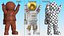 Astronaut Toy Character White Happy Pose